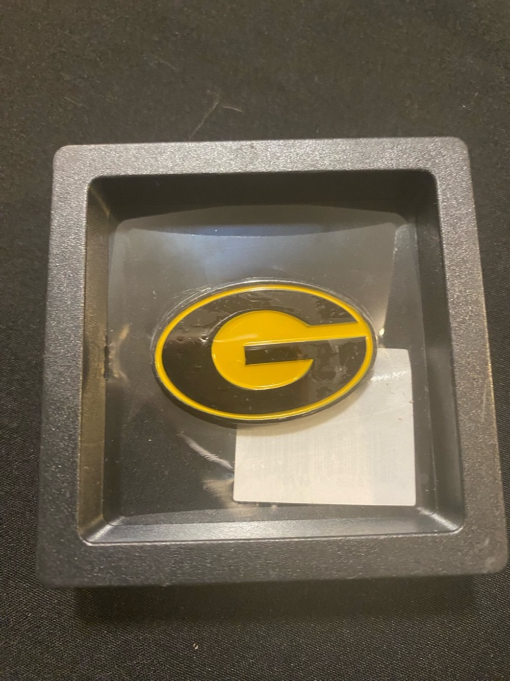 ⭐️ Men's Black and Yellow 'G' Logo Belt Buckle - Unbranded